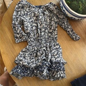 Polo by Ralph Lauren Navy and White Floral  Dress size 7